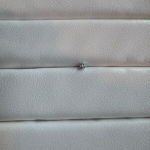 Tiny cz titanium threadless earring